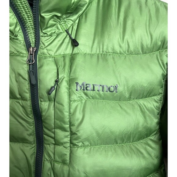 Marmot Ama Dablam Men’s S 800-Fill Down Hooded Puffer Jacket Full Zip - Green - Picture 4 of 10